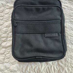 Briggs & Riley Black Compact Crossbody Organizer Pouch